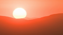 Red sun sunset sky nature Time lapse
