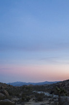 desert landscape at sunset 