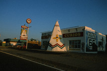 Tepee curious sign along route 66 
