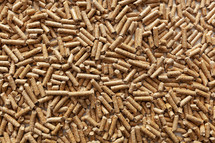 Background of wood pellets for stoves and boilers