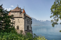 Castle by the water in Switzerland 