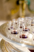 cups in a communion tray 
