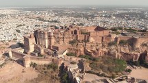 Majestic view of Mehrangarh fort and the city of Jodhpur, Rajasthan, India