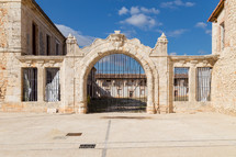 gate to a courtyard in Nuevo Baztan, Spain 
