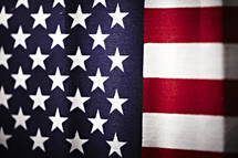 Closeup of an American Flag