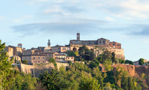 Landscape of Montepulciano, a small town in Tuscany, Italy.