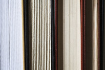 row of book spines 