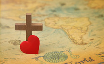 For God so loved the world - A Cross on a map