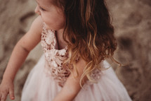 little girl in a princess dress 
