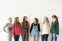 group of young female friends 