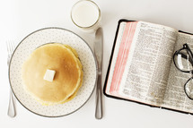 Breakfast with a Bible.