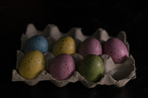 Easter eggs in a carton 
