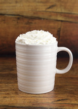 mug with whipped cream 
