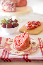 Glazed Strawberry Bunt Cake