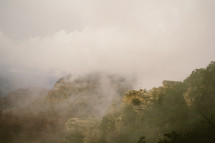 fog over a canyon 