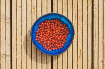 bowl of red berries 