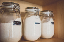 white powders in jars 