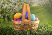 basket of Easter eggs 