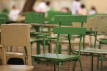 chairs in rows in a classroom 