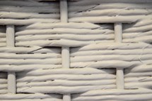 white wicker basket weave white background 
