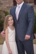 father and daughter ready for a daddy daughter dance 