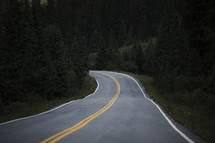 curve on a road 
