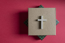 gift box for Christmas with cross