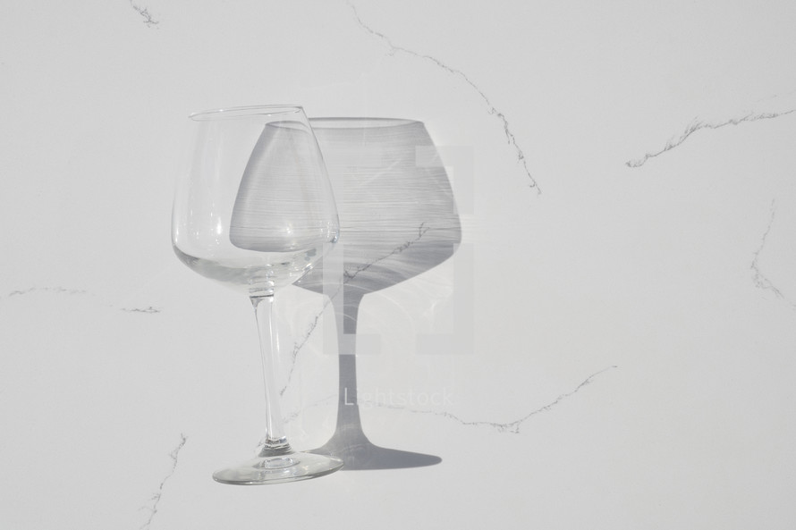 wine glass and shadows 