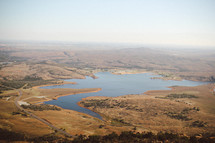 aerial view of a lake 
