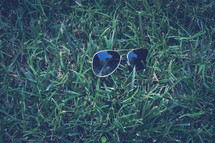 sunglass in the grass