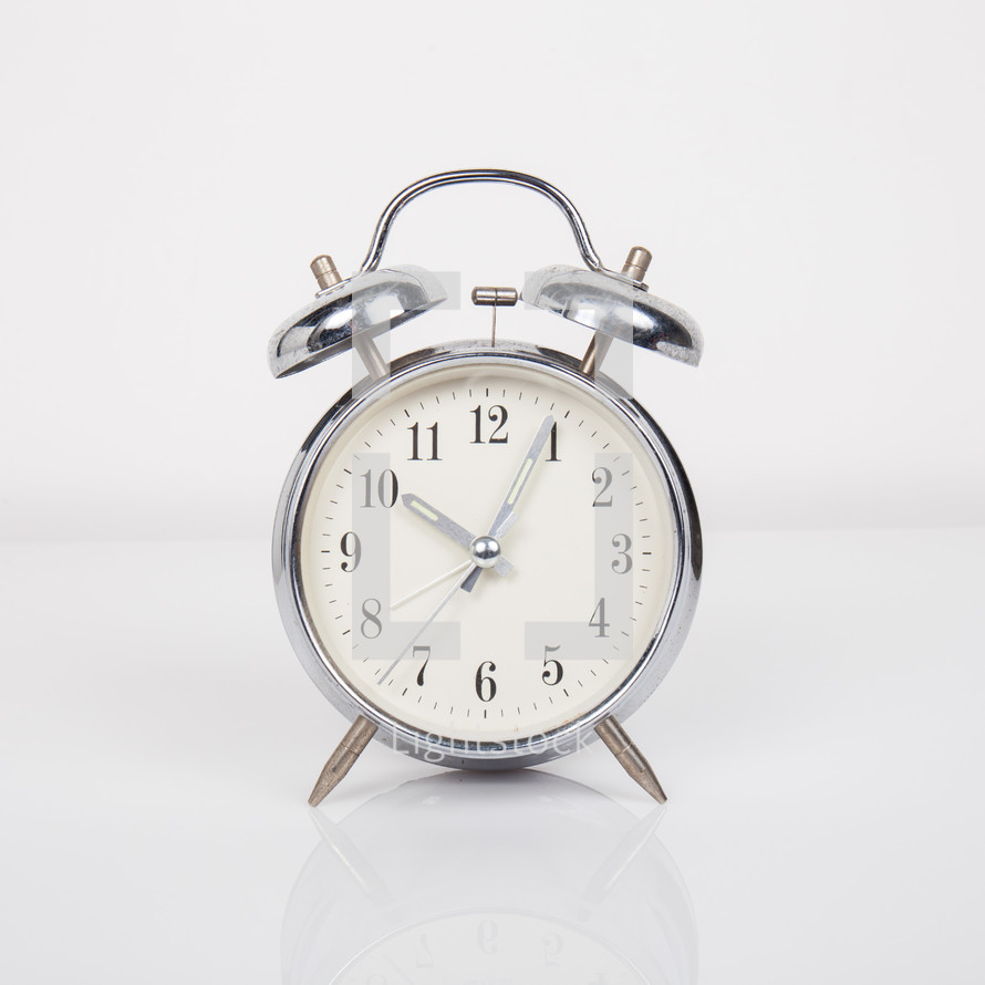 alarm clock on a white background 
