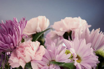 pink and purple flowers in a bouquet 