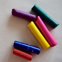 crayons on white paper 