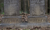 father and mother headstones 