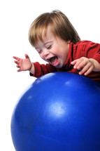 boy child playing with a ball 