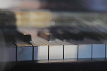 abstract styled  acoustic piano close up