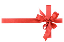 Red gift bow.