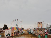 rides and food at a fair 