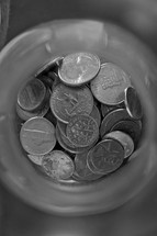 coins in a jar 