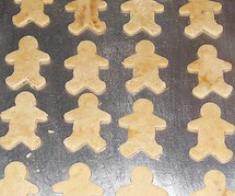 baking gingerbread cookies 