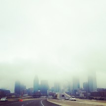 fog over a city