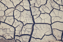 cracks in the soil 