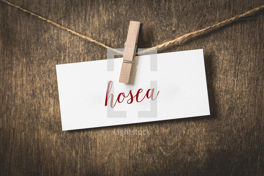 word hosea hanging on a clothesline 