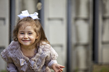 Happy little girl smiling