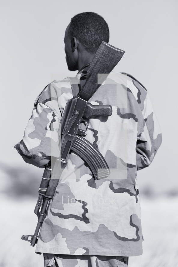 soldier with a rifle 