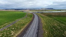 Icelandic Roads Aerial view