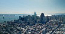 San Francisco skyline. Financial District. Aerial view. California, United States. 