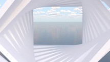 Window door hole white architecture able to loop endless