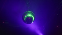 a disco ball and strobe lights 