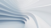 Abstract white curve geometry background, 3d rendering.
